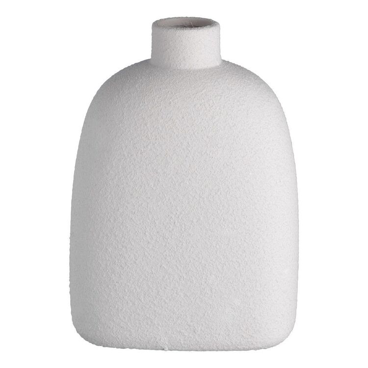 LIVING SPACE 23.9 cm Textured Vase - WHITE