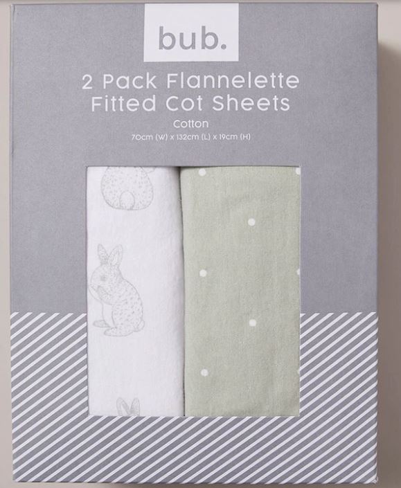 Flannelette cot sheets