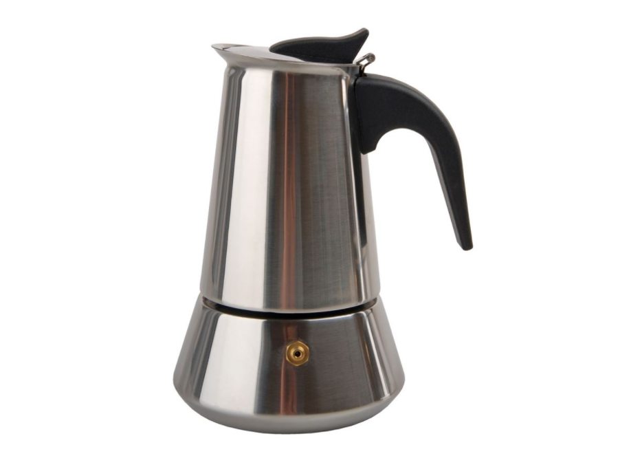 Tradizione Italiana by Benzer – Stella Stainless Steel Espresso Coffee Percolator 6 Cup