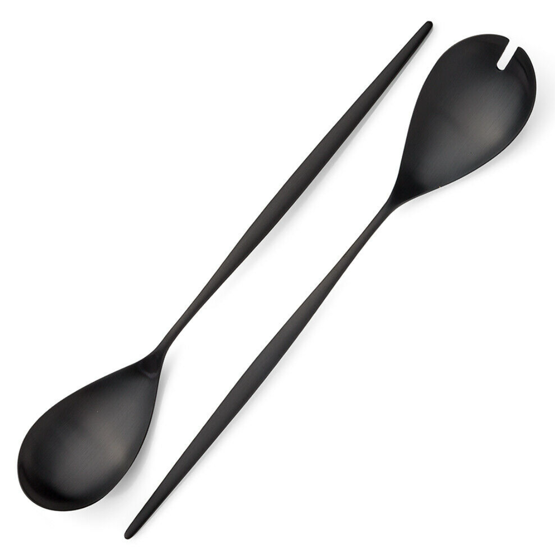 Cutipol Moon Matte Black Salad Set 2pce