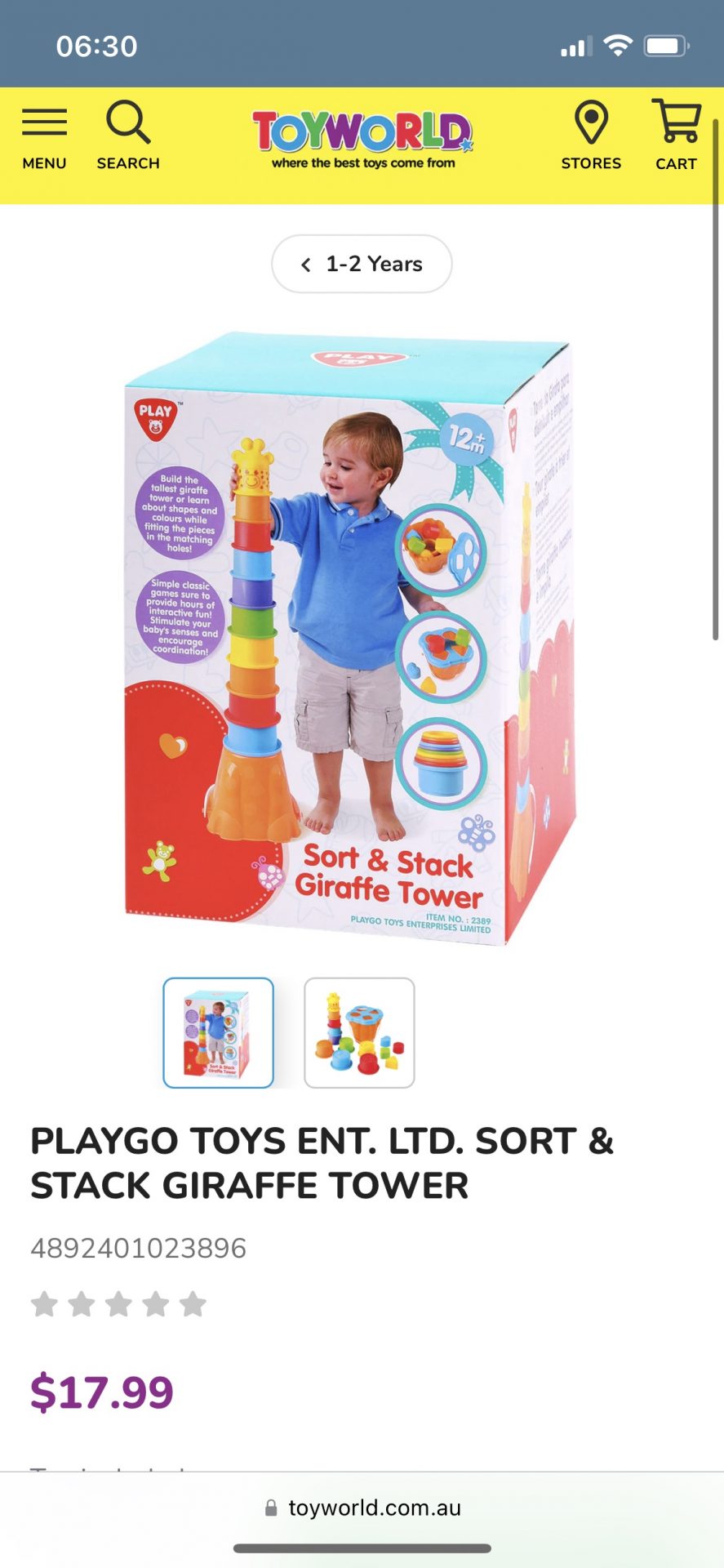 Sort and stack tower