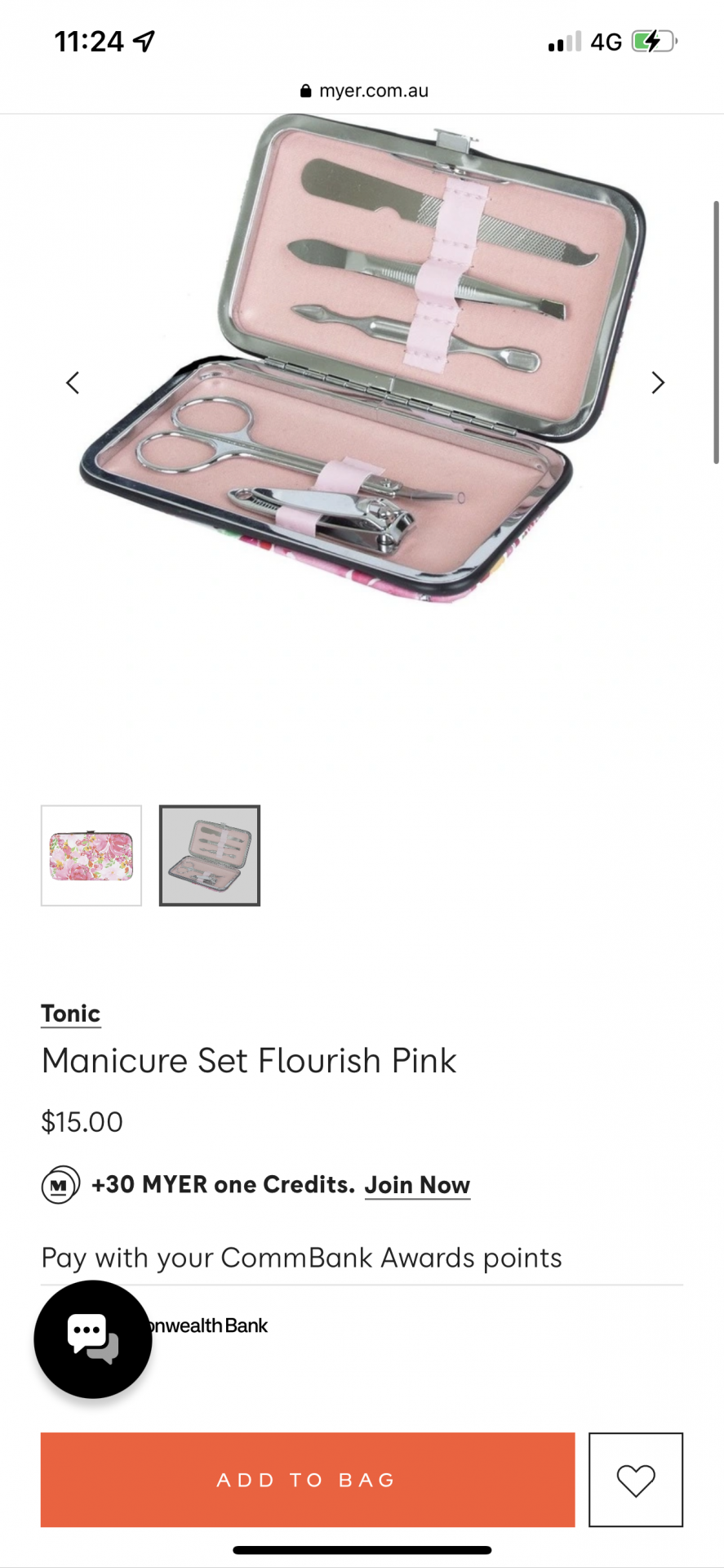 Manicure Set Flourish Pink - Myer