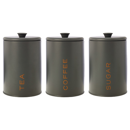3 Piece Charcoal Cucina 1.2L Canister Set