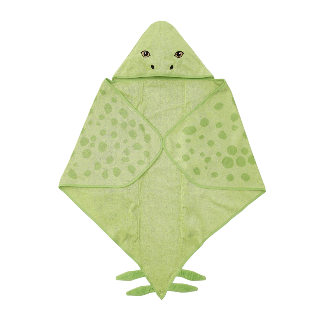 Toddler towel- JÄTTELIK Towel with hood, dinosaur/stegosaurus/green