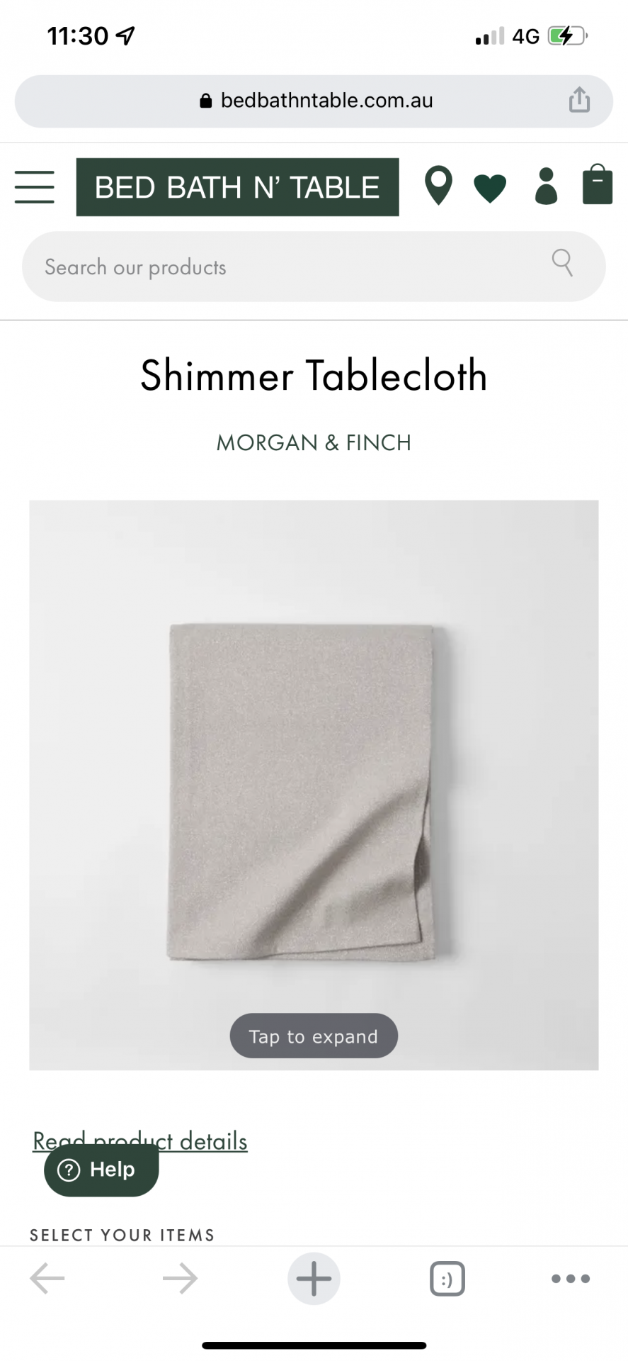 Shimmer Tablecloth