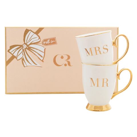 Cristina Re Mr & Mrs Mug Set - Set of 2