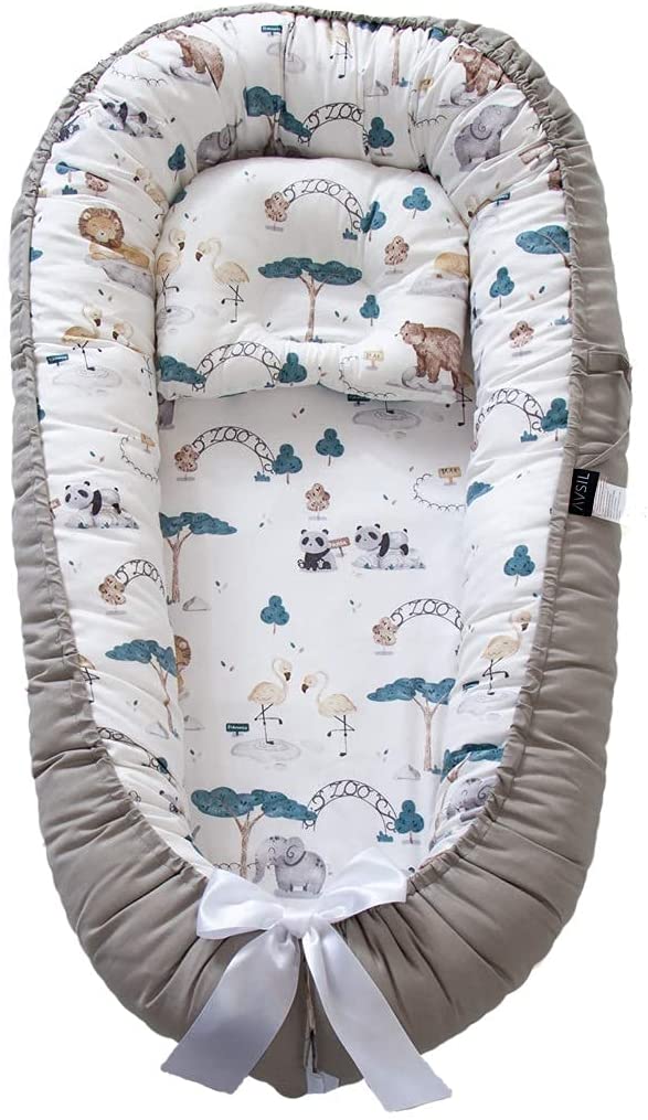AVSIL® Baby Nest and Pillow Set, Infant Baby Lounger