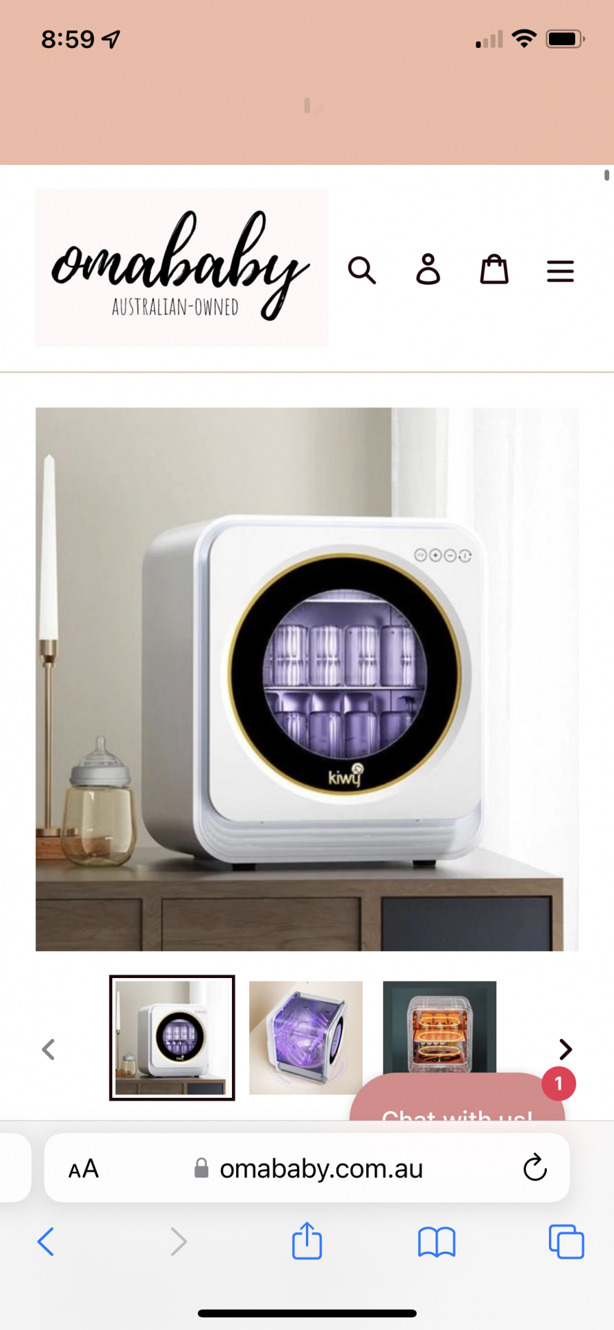 Kiwy Cube Baby UV Steriliser & Dryer