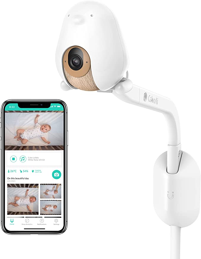 Cubo Ai Plus Smart Baby Monitor with Wall Mount