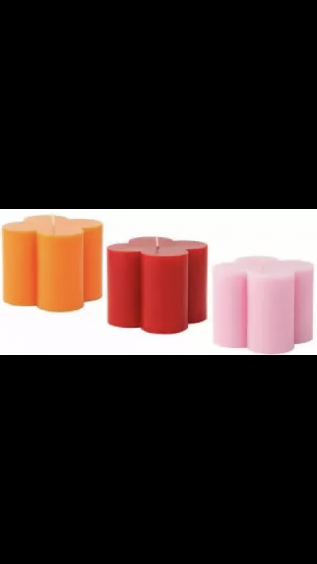 red/pink/ORANGE ikea candles