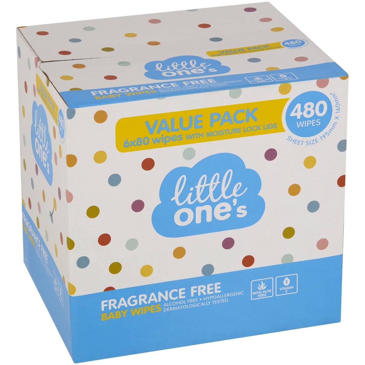 Little One's Baby Wipes 480 Pack