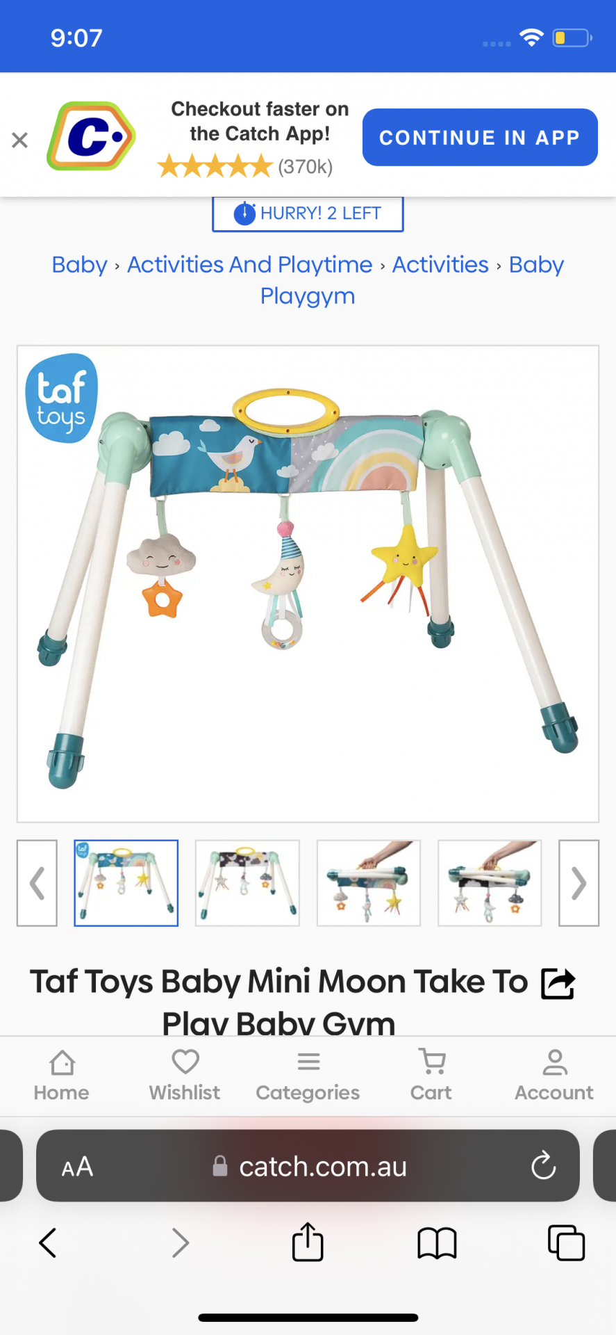 Taf Toys Baby Mini Moon Take To Play Baby Gym