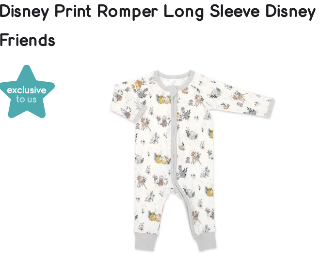 Disney Friends 0000 long sleeve onesie