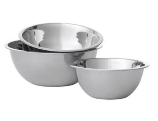 3 Stainless Steel Bowls