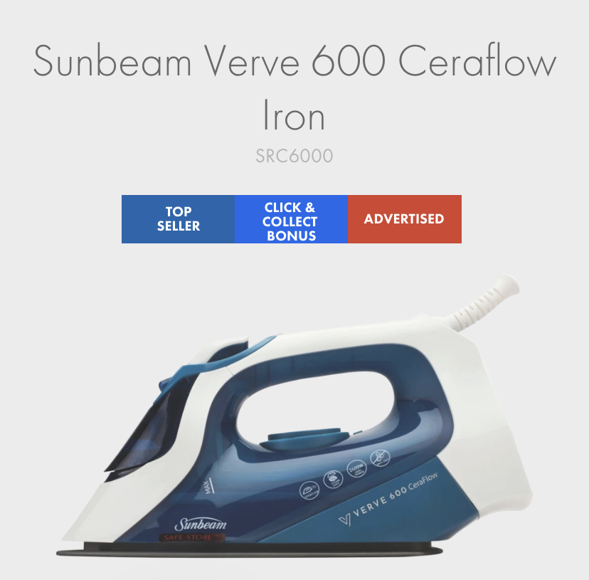 Sunbeam Verve 600 Ceraflow Iron