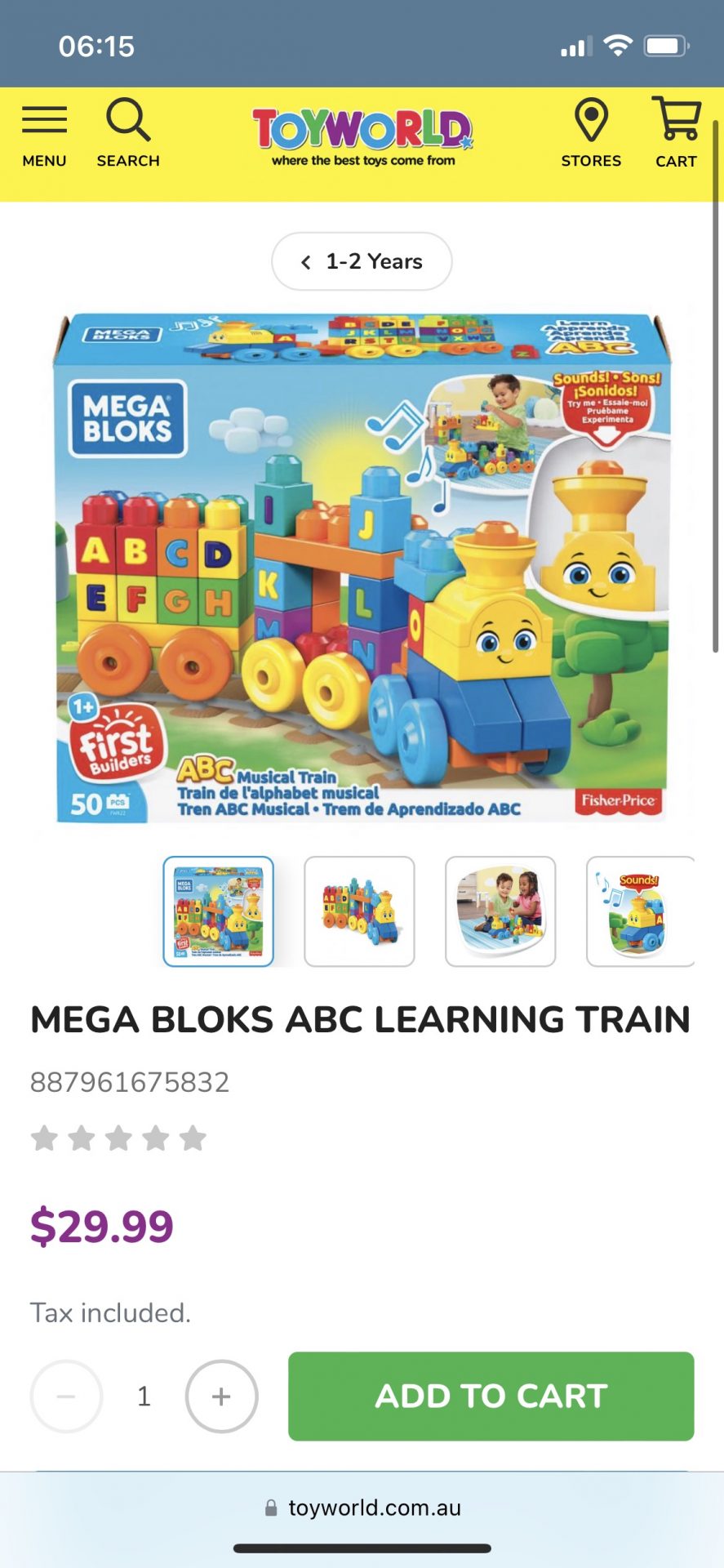 Mega Blocks ABC learning train