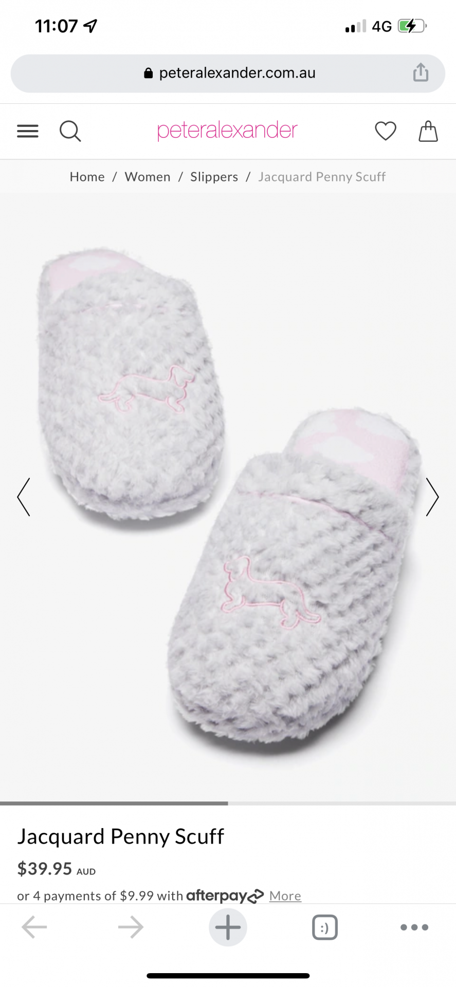 Jacquard Penny Scuff Slippers - Peter Alexander