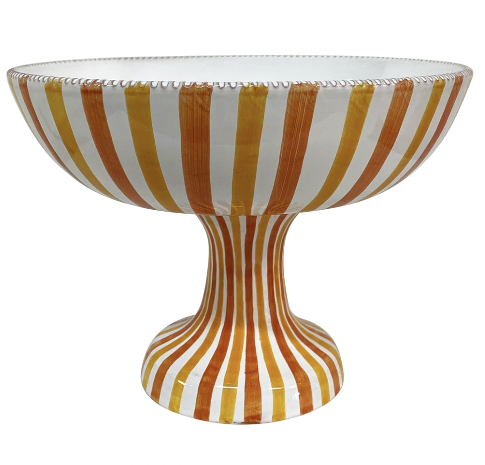 Large ceramic fruit bowl stand