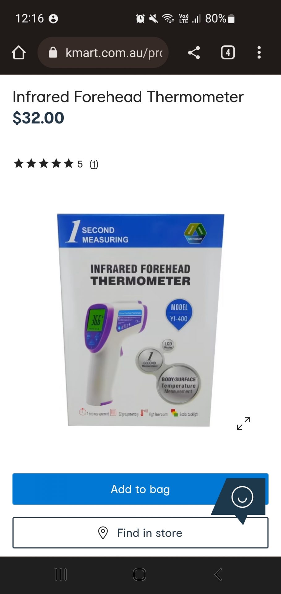 Infared Thermometer.