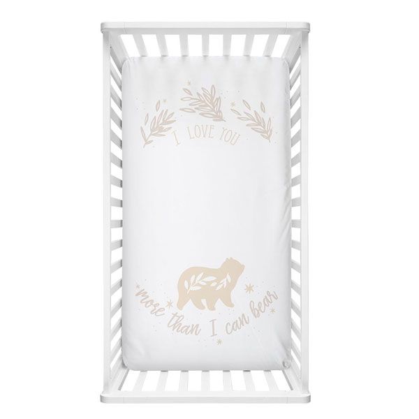 Lolli Living Bosco Bear Cot Fitted Sheet More Than I Can Bear