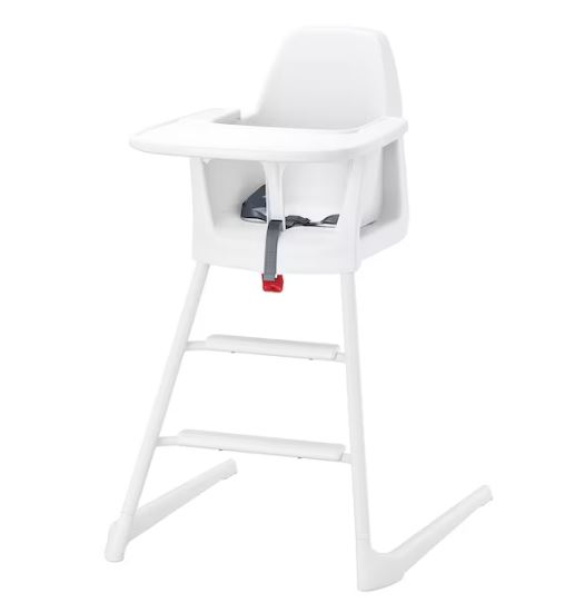 LANGUR Junior/highchair with tray, white