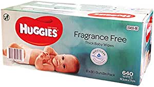 640 HUGGIES Thick Baby Wet Wipes Bulk Mega Pack Fragrance Free