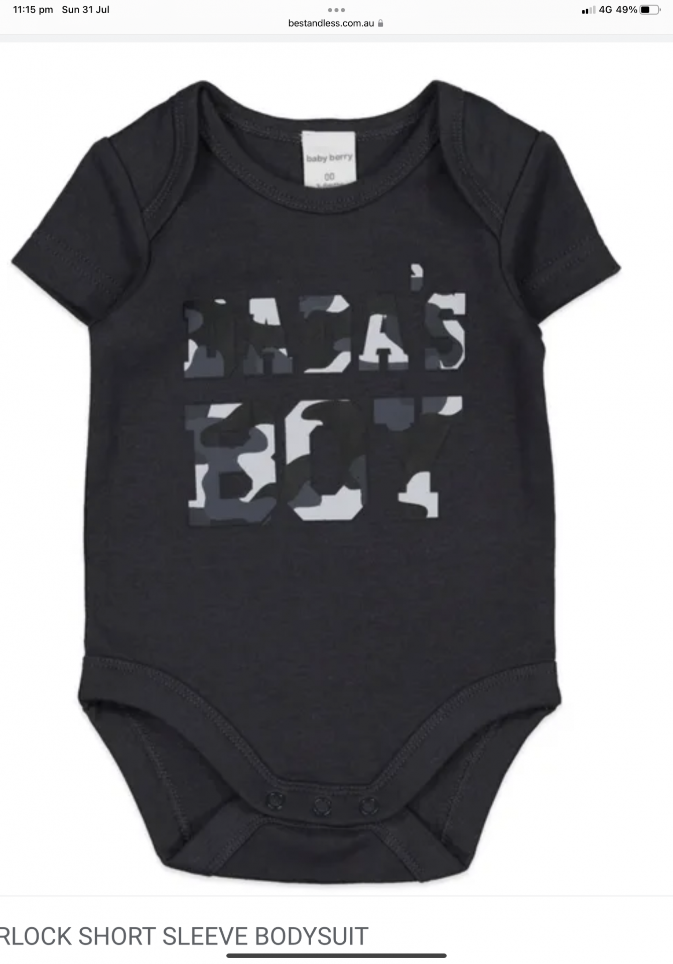 Dada onesie