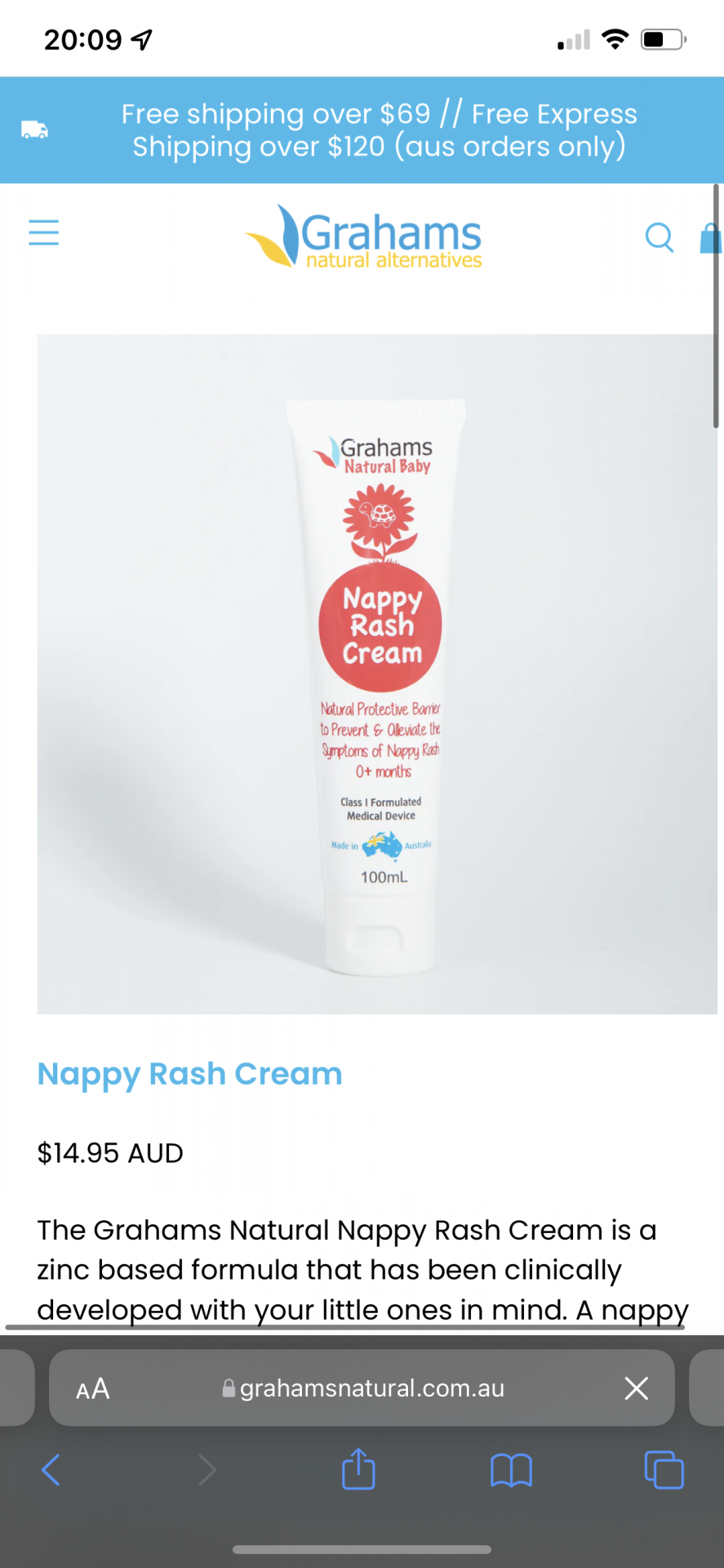 Nappy rash cream