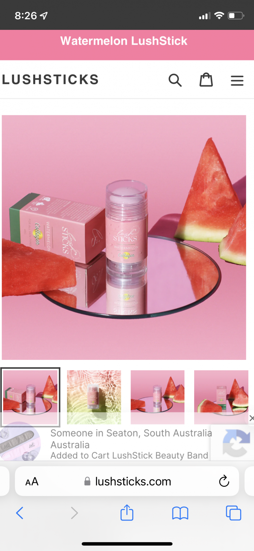 Collagen/Watermelon clay stick