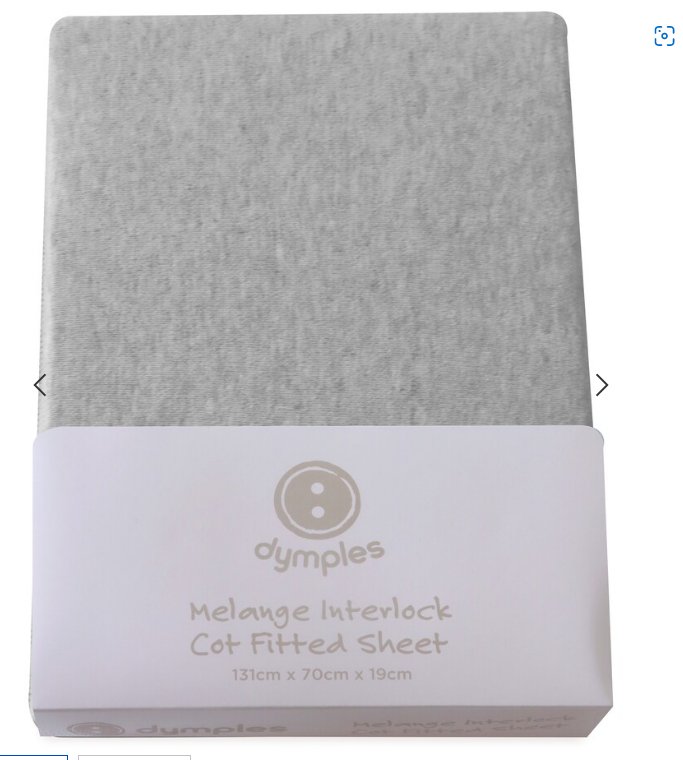 Dymples Melange Cot Fitted Sheet