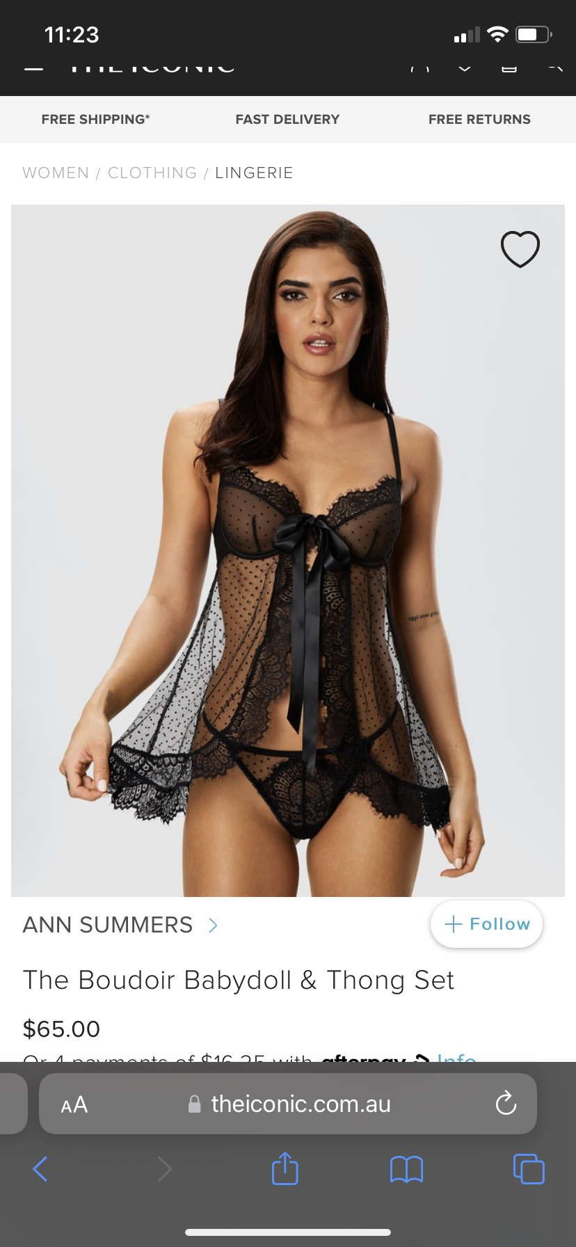 The Boudoir Babydoll & Thong Set