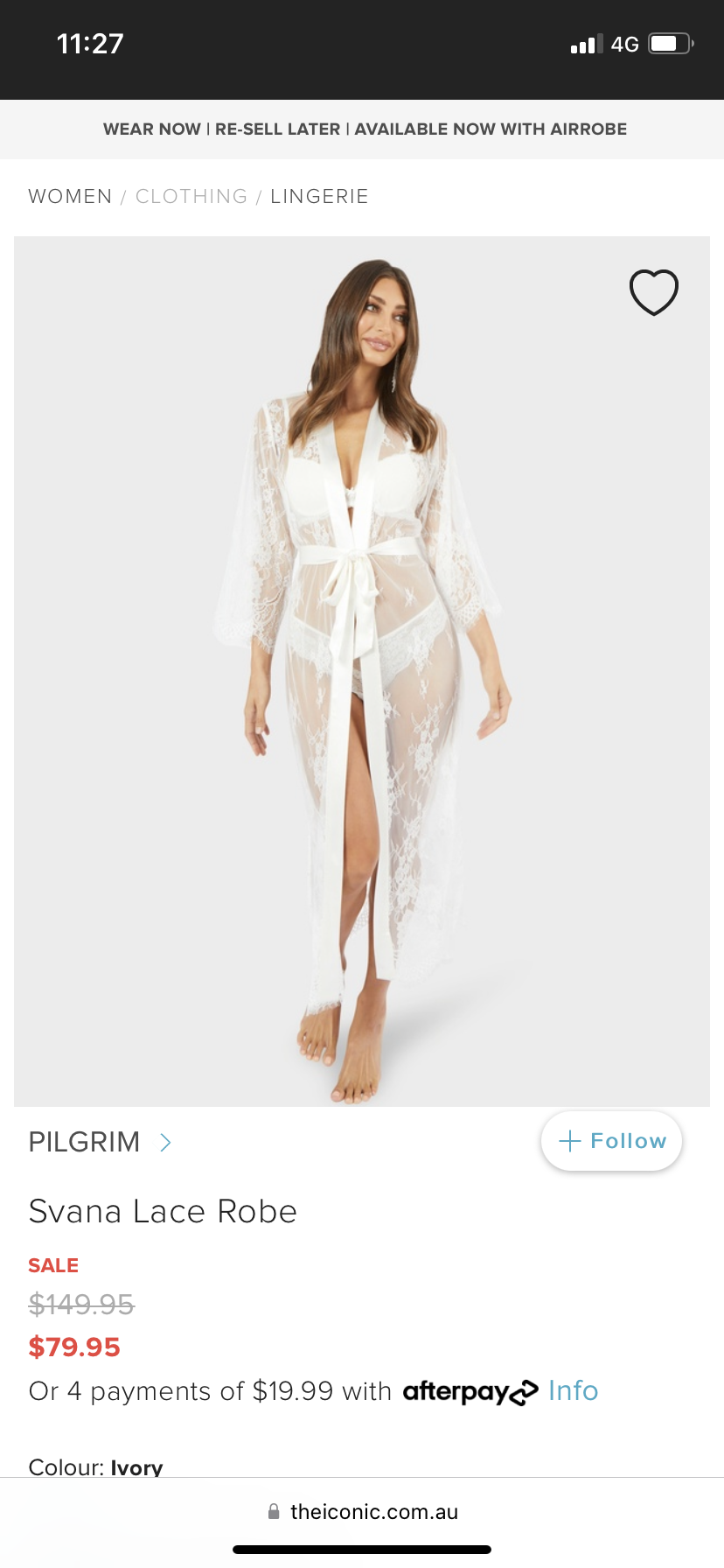 Svana lace Robe