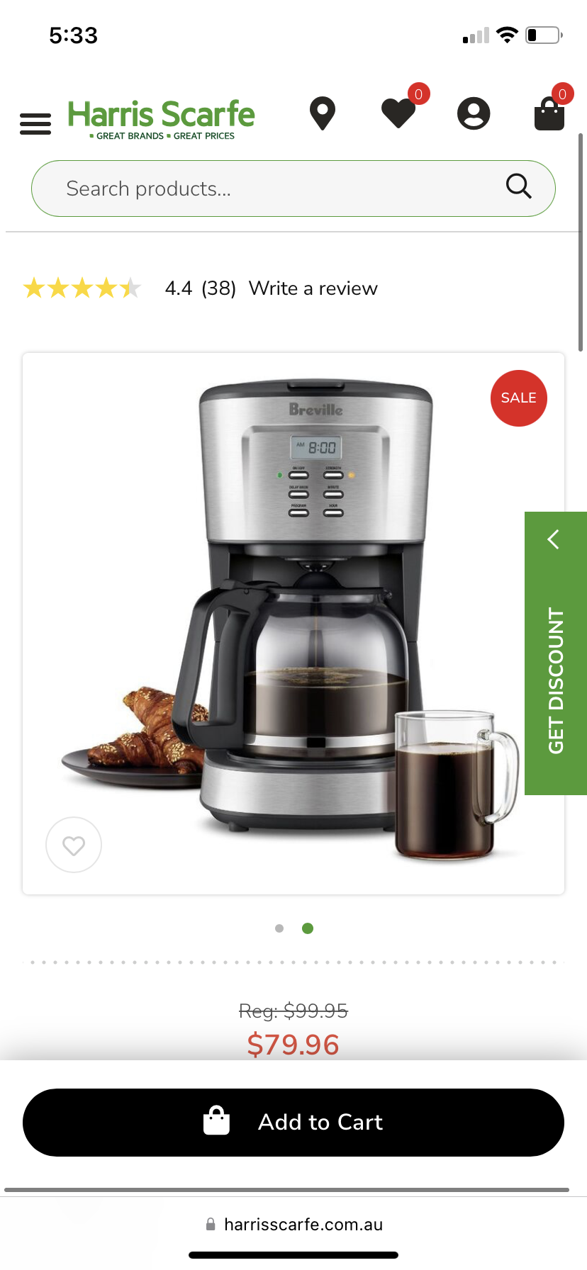 Breville The Aroma Style Electronic Drip Coffee Maker