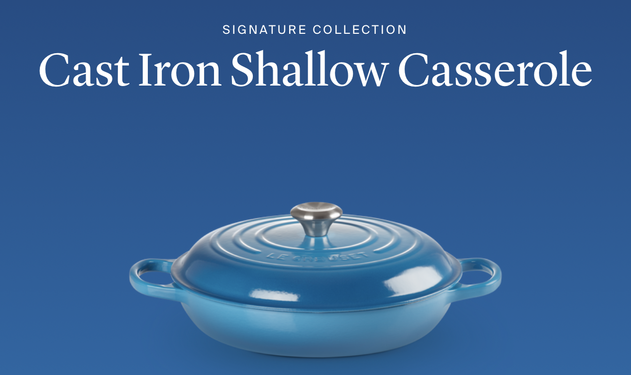 30cm Le Creusset Cast Iron Shallow Casserole Dish