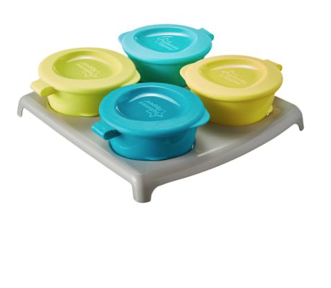 Tommee Tippee Freezer Pots And Tray 4 Pack
