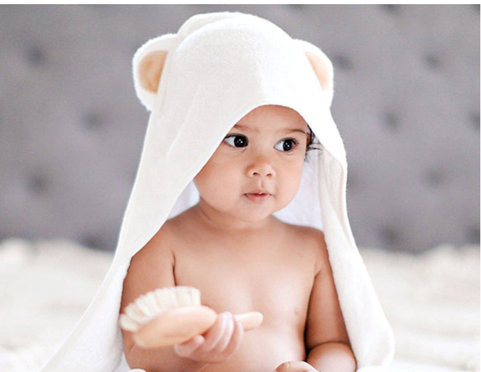 Soft Baby bath towel with hood