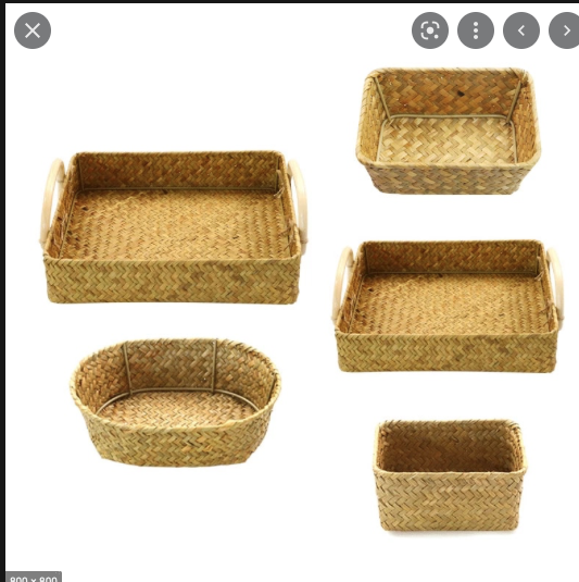 Trays and baskets for activity shelf