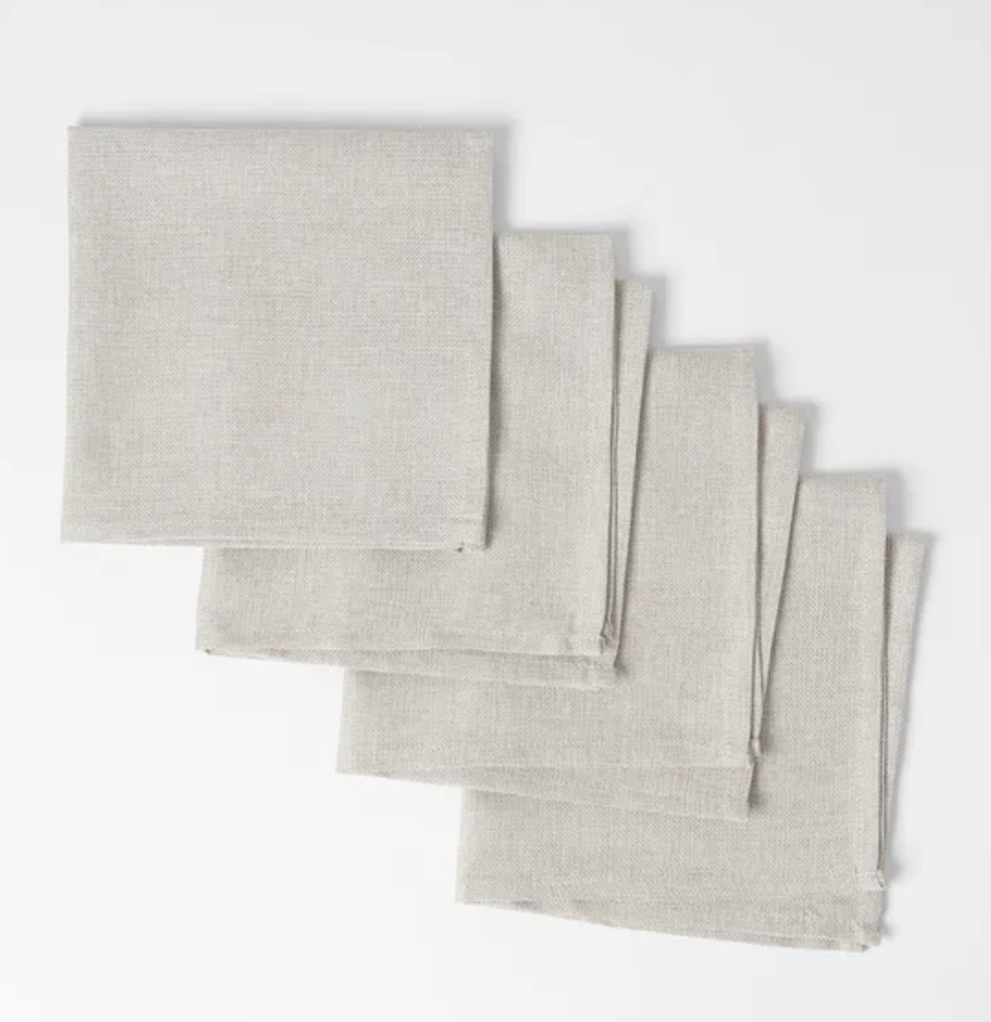 Morgan & Finch Carlisle Hemstitch Napkins - Set of 4, Natural