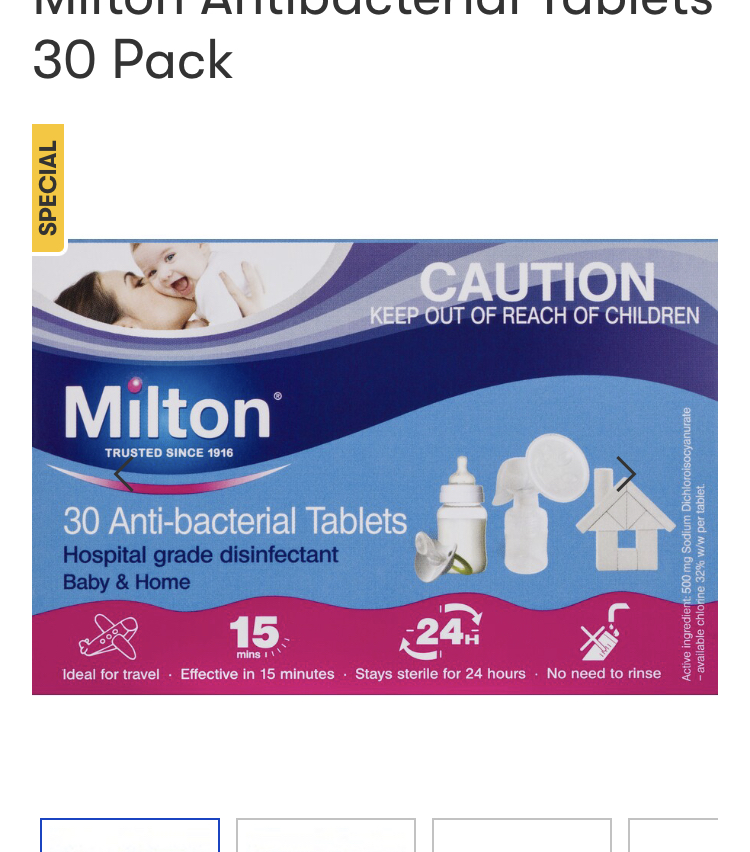 Milton anti bacterial tablets