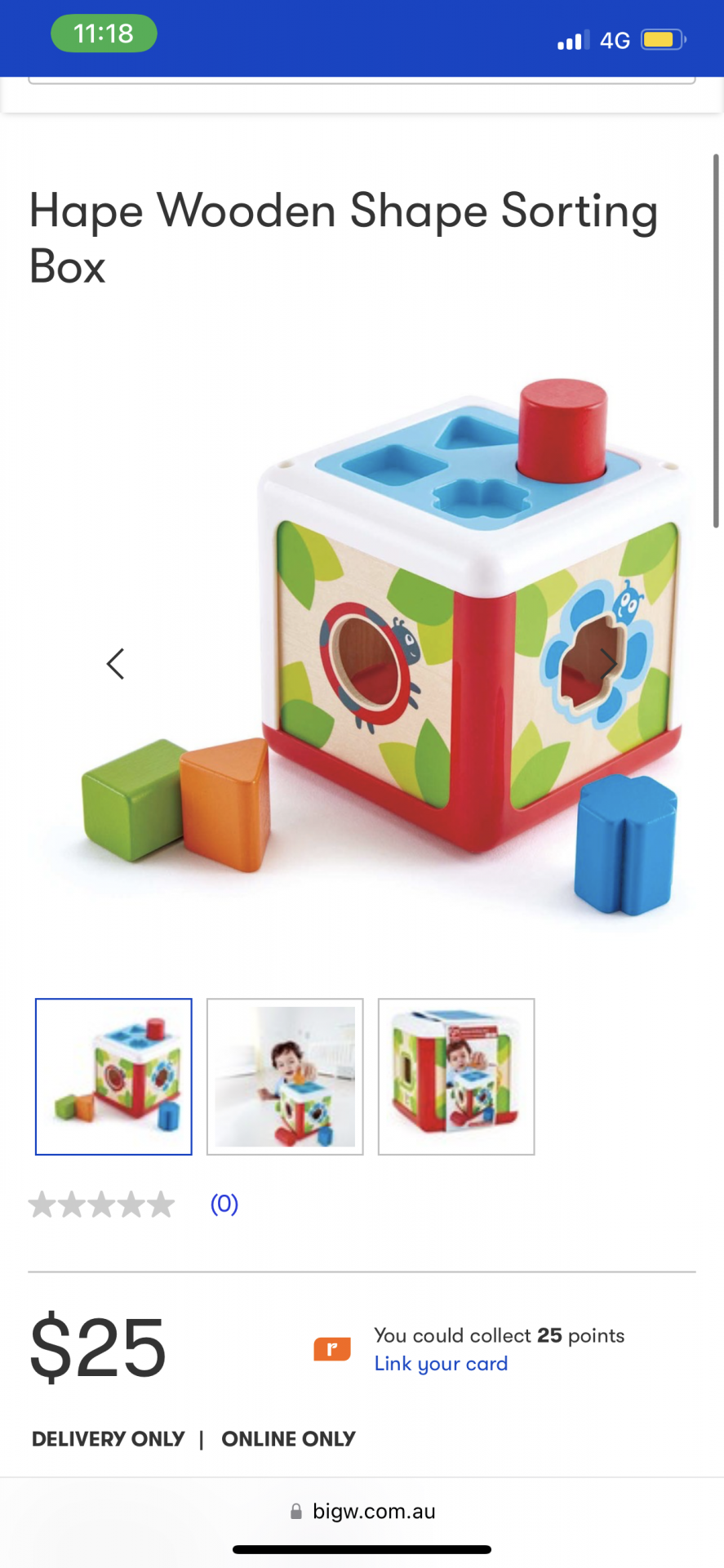 Shape sorting box