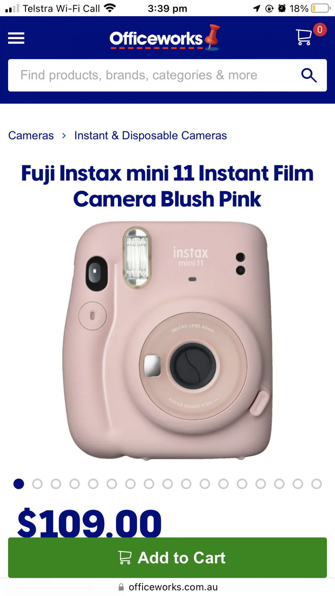 Polaroid camera (pink)