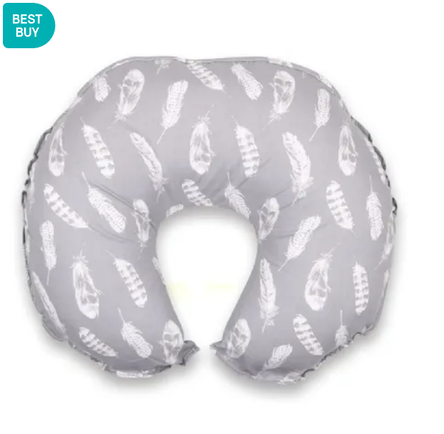 Nursing Pillow - 4Baby Nursing Pillow Feathers Grey