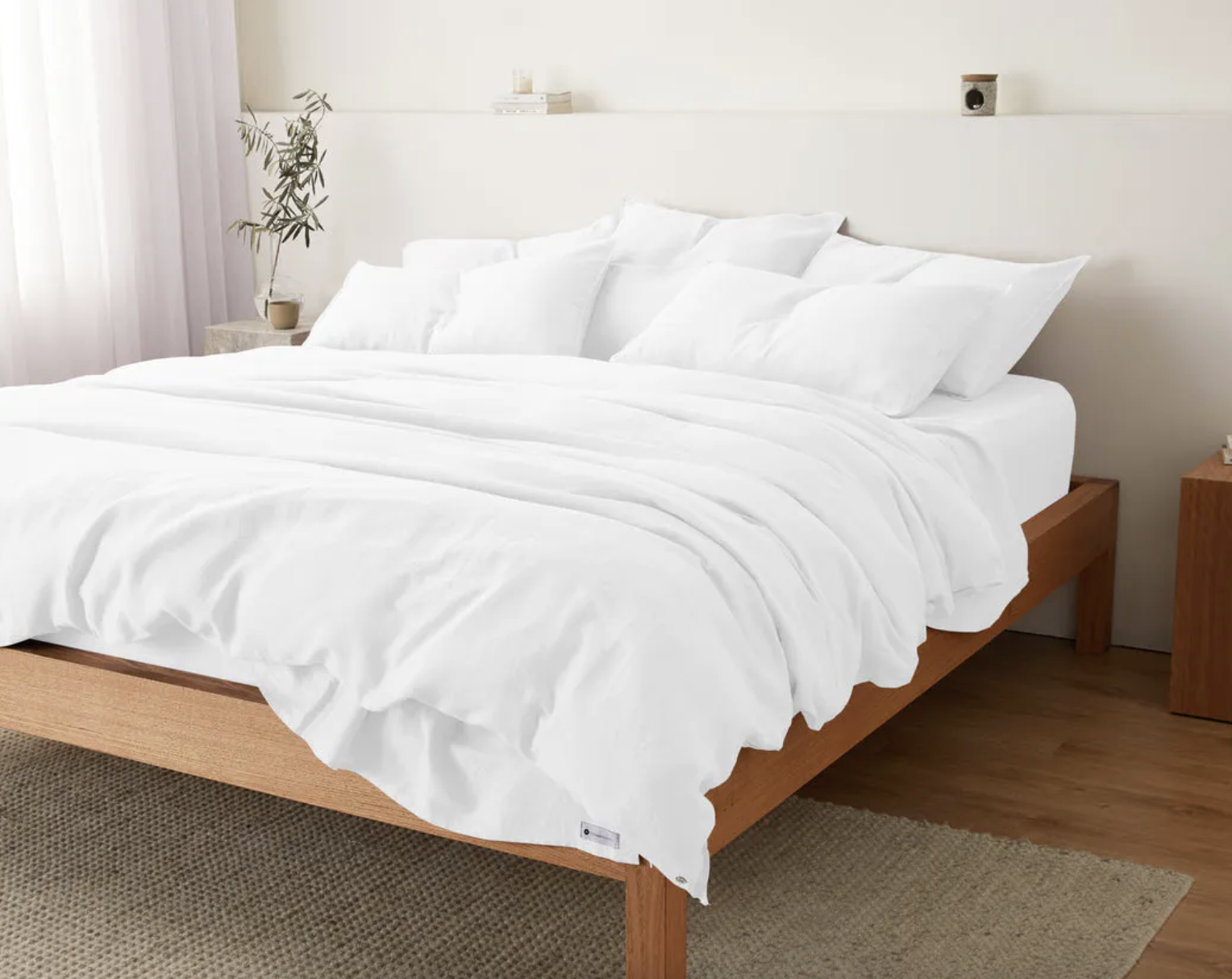 Eve Linen Quilt Cover and Pillowcases