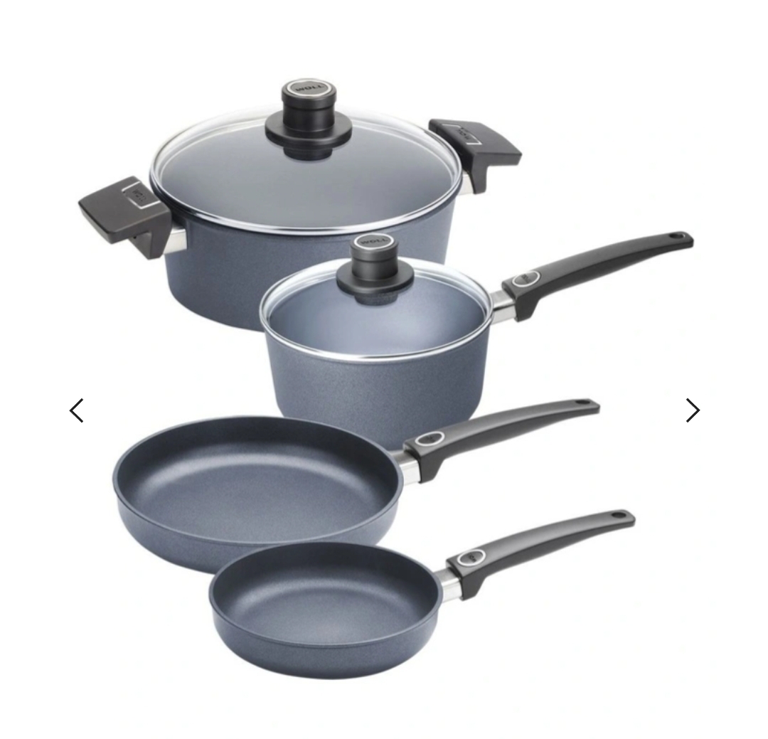 Woll Diamond Lite Fixed Handle Induction 4pc Cookset Gift Boxed