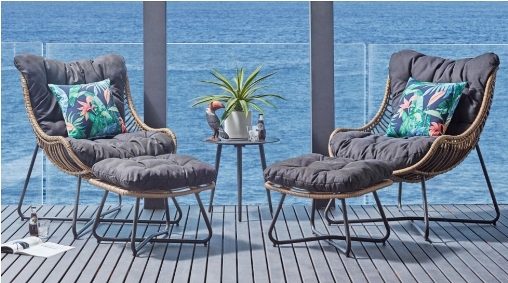 Dario 5-Piece Outdoor Chat Setting - Charcoal