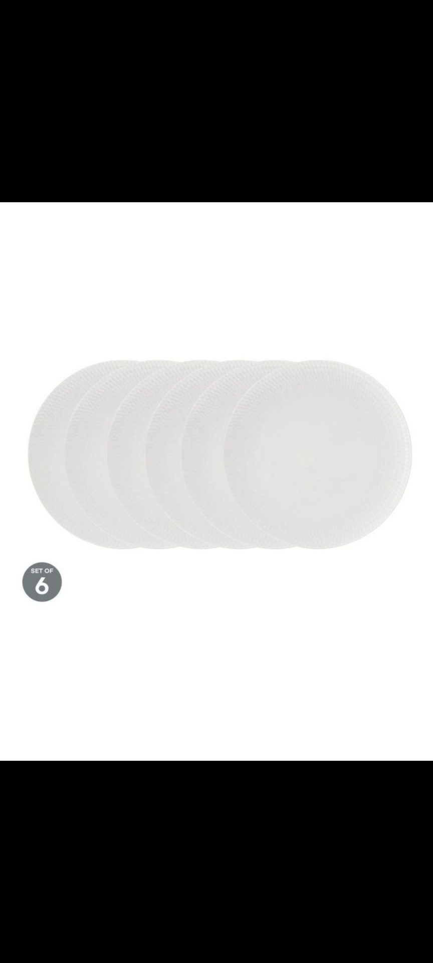 White Basics Diamonds Dinner Plates