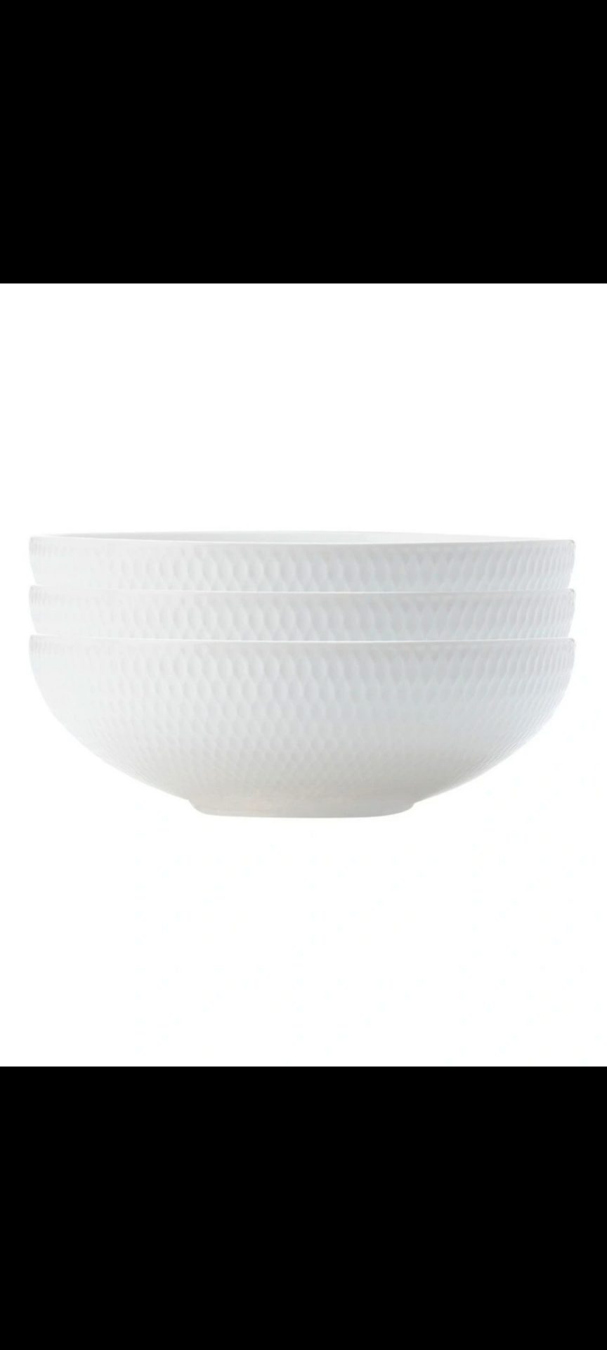 White Basics Diamonds Coupe Bowl