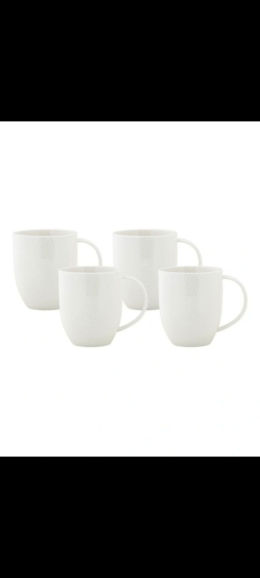 White Basics Diamonds Coupe Mug set of 4