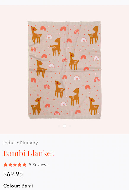 Indus Bambi Baby Blanket