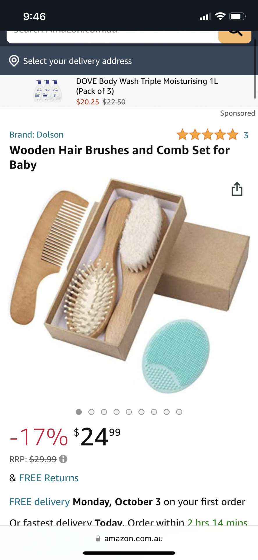 Wooden hair brushes